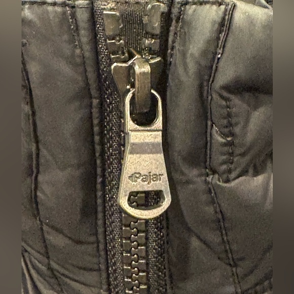 Women's Pajar Canada Queen Goose Down Coat Parka Black Hooded - Picture 5 of 16